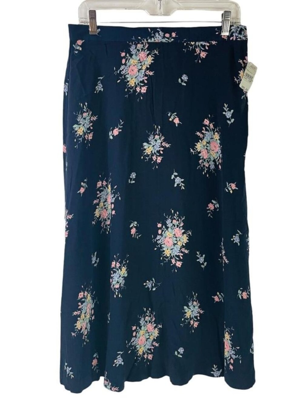 Vintage Talbots Petites 100% Rayon Floral Skirt
